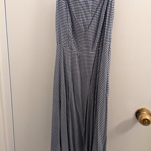 Vintage Blue and White Checkered Sun Dress - Picture 4 of 4